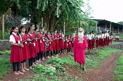 Tree plantation by students of SIEC school in Ramagiri