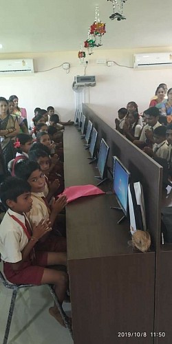 Brand new Computer Lab in SIEC school as CSR project executed by Ramagiri and donated by C-Edge (joint Tata Consultancy and SBI venture)
